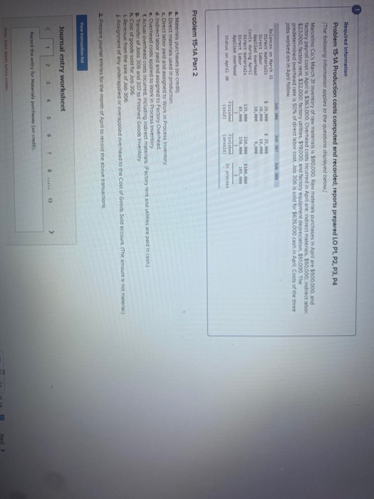 LO P1, P2, P3, P4 The following information applies to the questions
