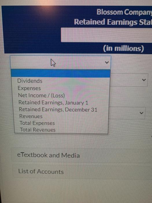 for the yea earnings first. Enter amounts in millions upto 1 decimal
