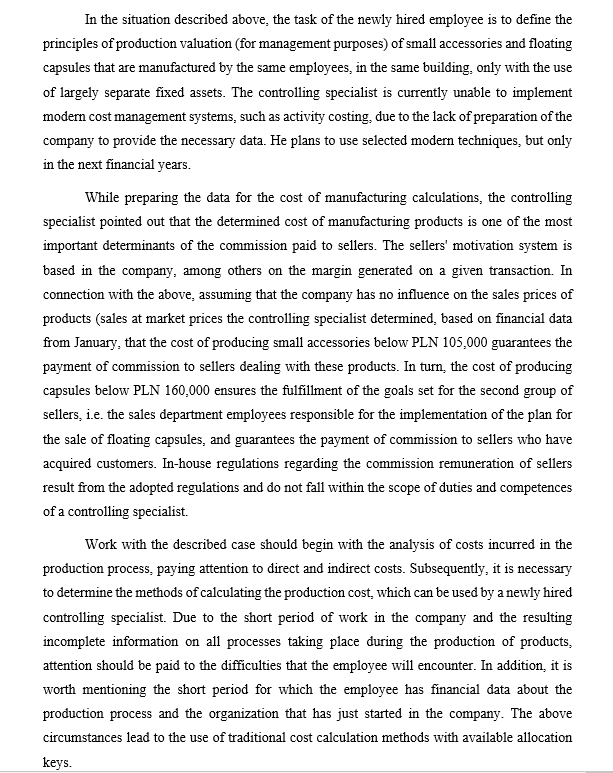 cost of manufacturing individual products and how do we interpret it? 2.