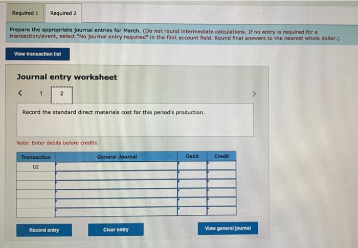 Company had the following direct materials costs for the manufacturing of product