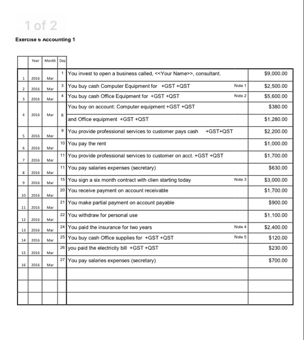  please solve the 1. post entries in General Ledger 2. prepare