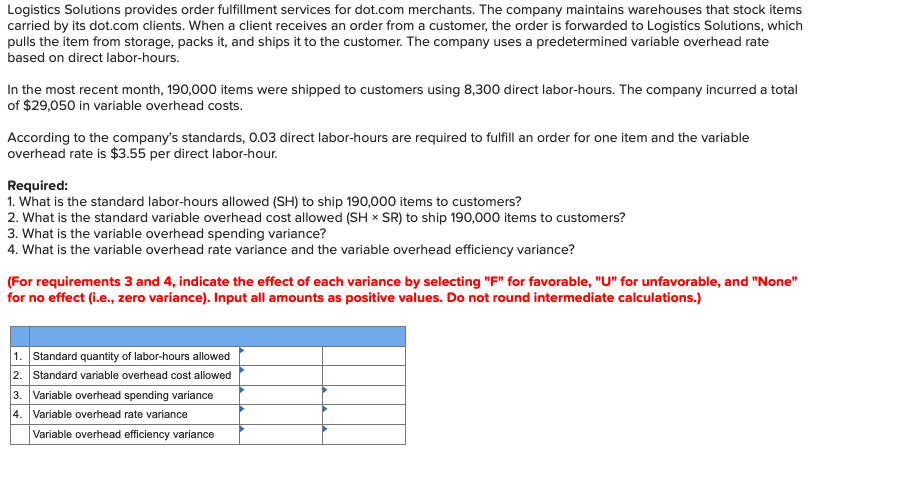  Logistics Solutions provides order fulfillment services for dot.com merchants. The company