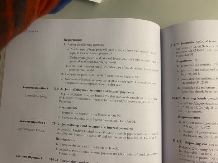n zation method E14-19 Preparing Learning Objective 1 rest rate is 6%,