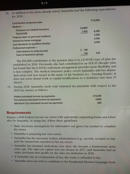 Her Social Security number is 111-21-1113. Samantha is a licensed hairstylist. She