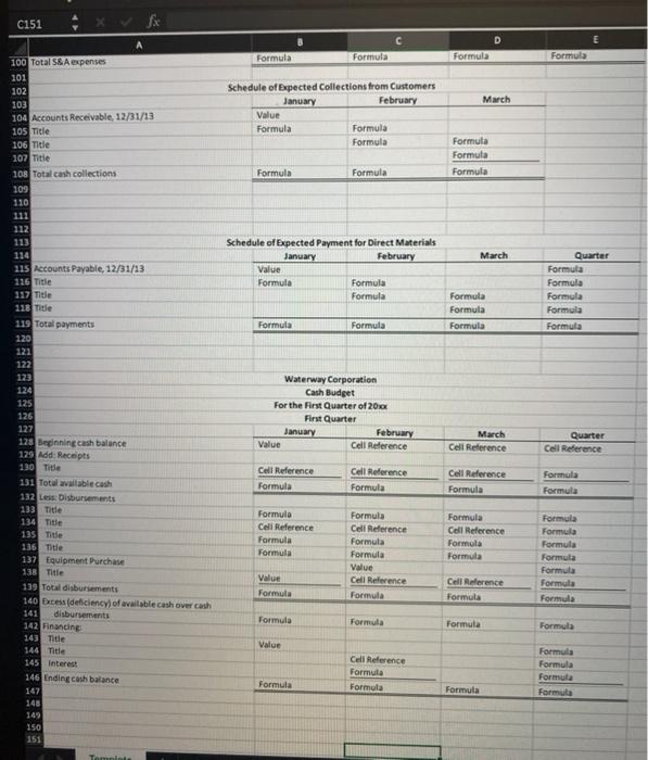 Problem 2 3 5 6 2 Waterway Corporation Sales budget For the