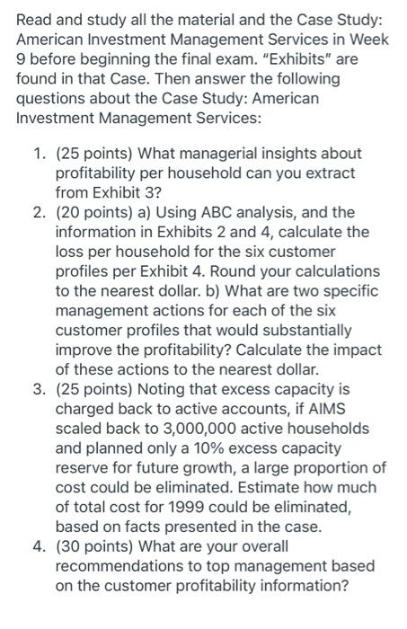  Read and study all the material and the Case Study: American