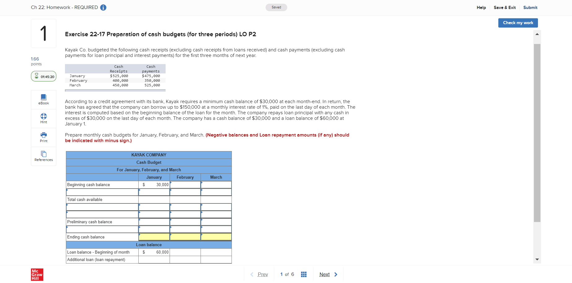  Ch 22: Homework - REQUIRED Saved Help Save & Exit Submit