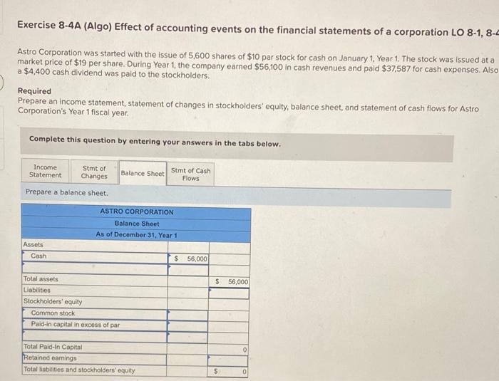 chapter 8 #2 need help with balance sheet for this problem please!!