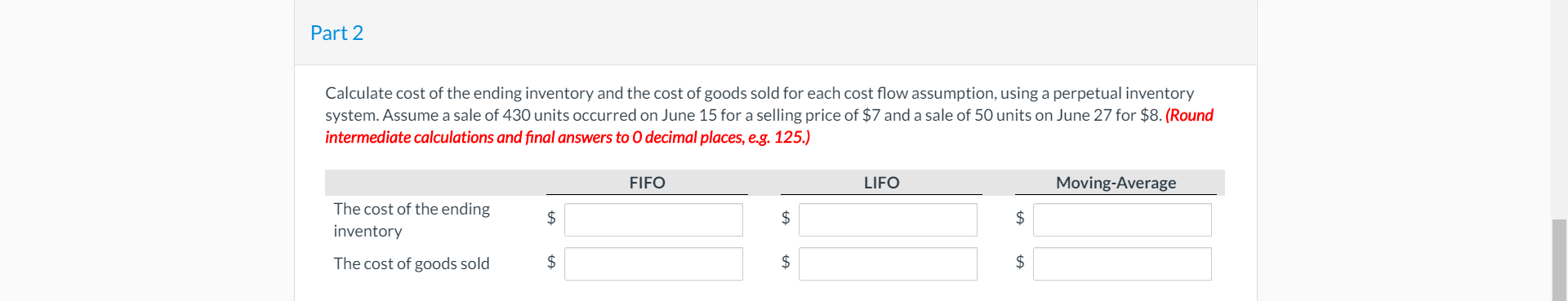 June 1 12 Unit Cost $4 Explanation Inventory Purchases Purchases Inventory Units