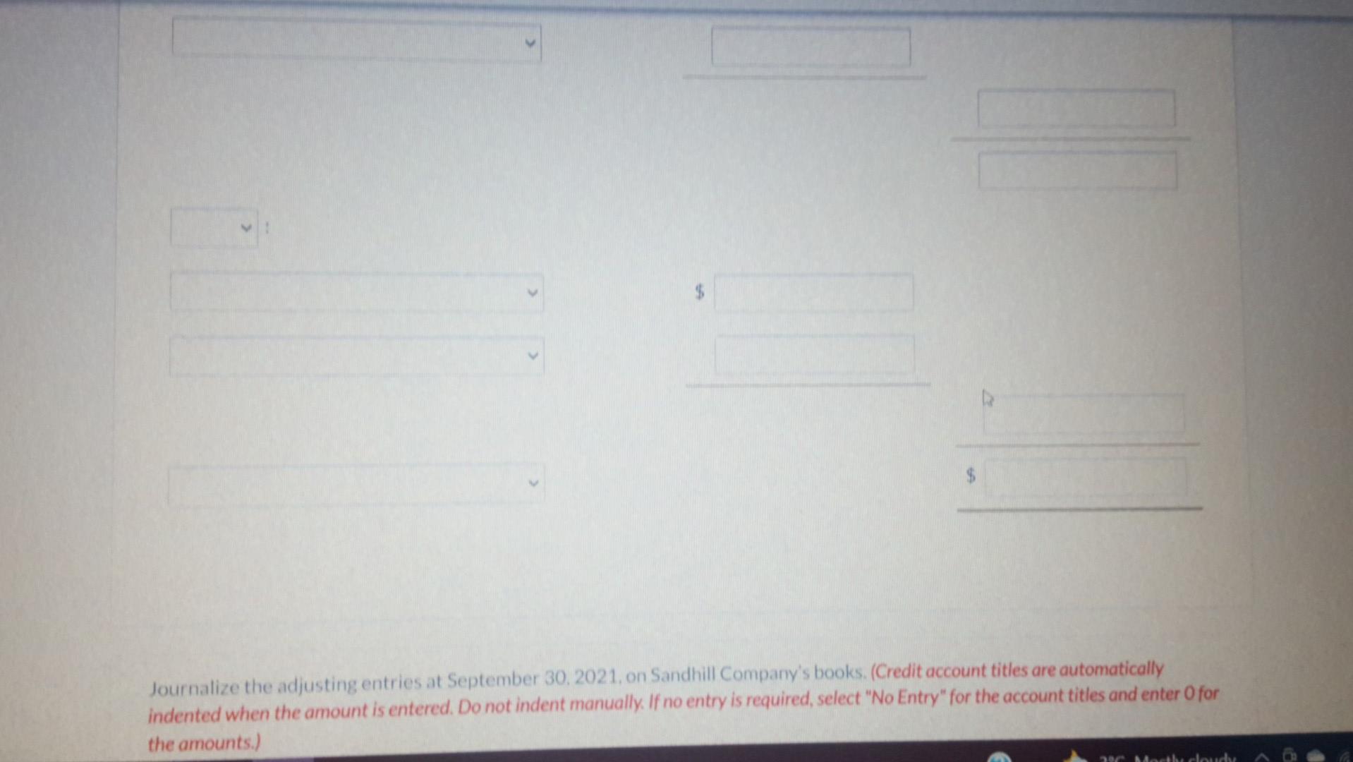 2. Cash balance per books, September 30, $5,700. 3. Outstanding cheques, $3,020.