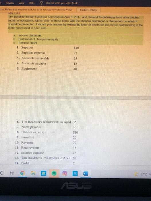 to stay in Protected View Week 2 -Class Work 1. What is