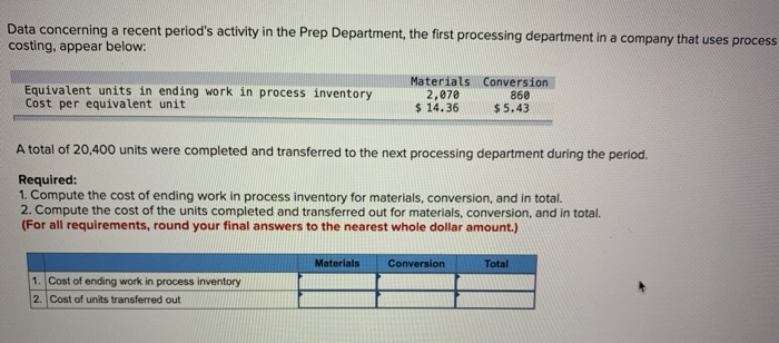 Completed Units Materials Conversion 45,000 90% 60% 38,000 74% 49% Work in