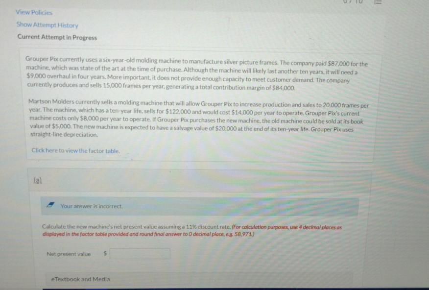a) 15,732 wrong b) 2.669 or 3% wrong c) 6.25 years