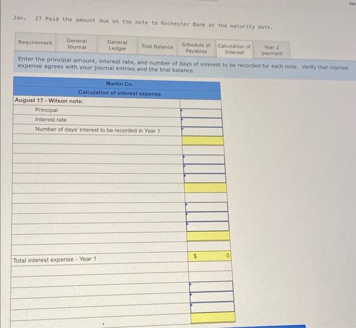 1, Year 1 trial balance for the King Company is found on