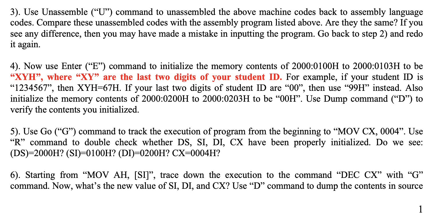 this project, you are going to practice on how to input assembly