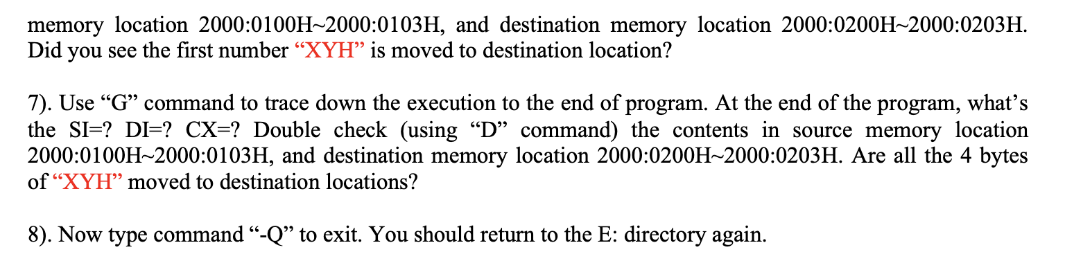 language program and trace its execution in TASM. You are going to