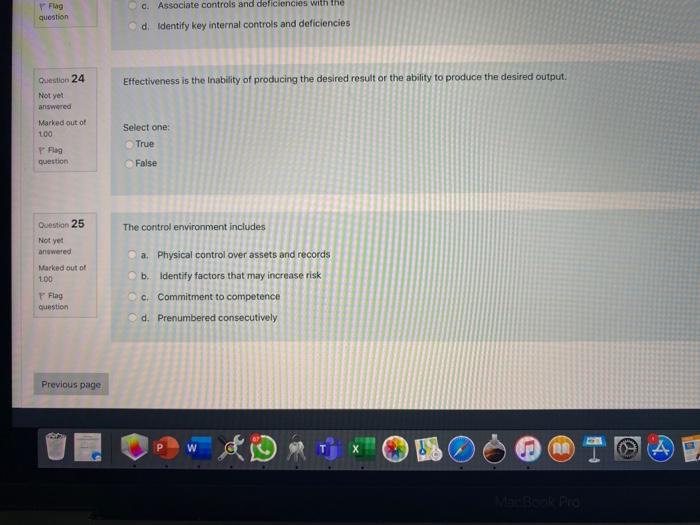 100 a Accuracy b. Occurrence Flag question C. Classification d. Completeness Previous