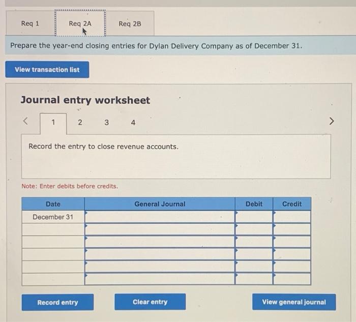 balance contains the accounts and balances of Dylan Delivery Company as of