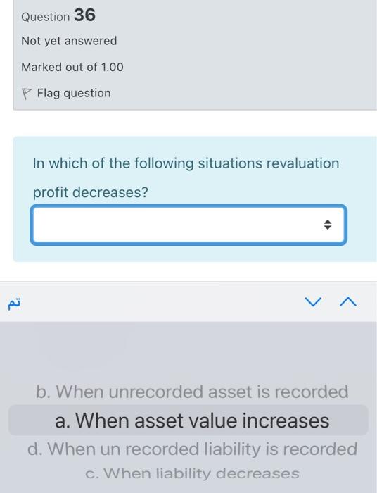 I want a quick solution, please Question 36 Not yet answered Marked