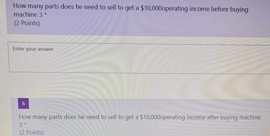 is 1 part/ 3hours, and Machine 2 (M2) cycle time is 1