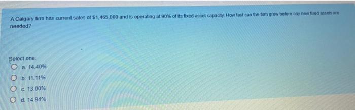  please do it its urgent A Calgary firm has current sales