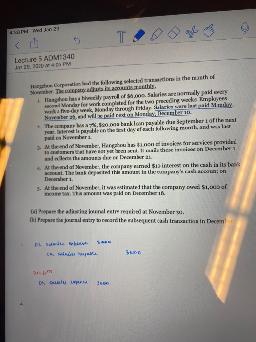 Lecture 5 ADMI 340 Jan 29, 2020 at 4:05 PM the transactions