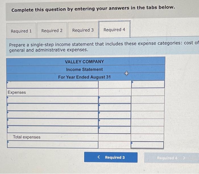 expense-selling space, store supplies expense, and advertising expense. It categorizes the remaining