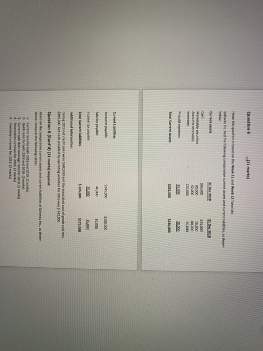  Question 6 (11 marks) Note this question is based on the