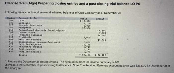 For part 1, record the journal entry to close the following accounts: