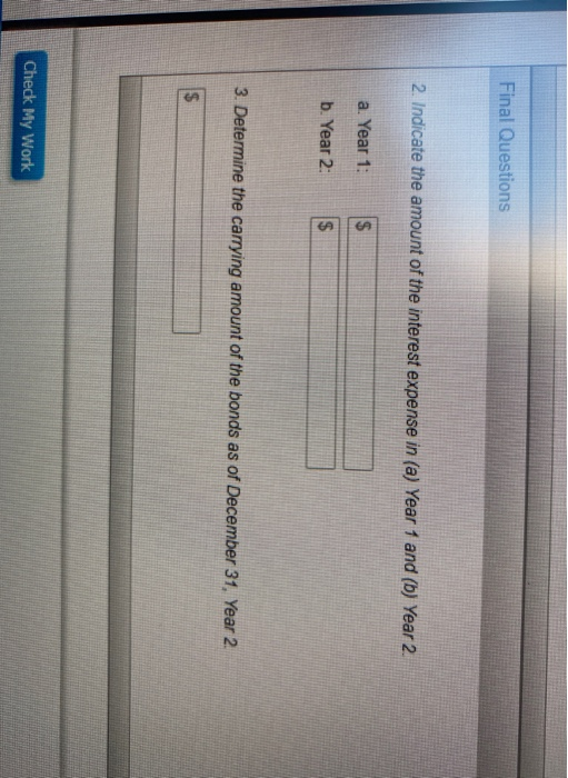 with the semiannual interest payment Paid the annual payment on the note,