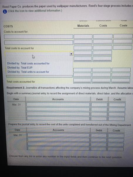 to view the data. Read the requirements ghted average method (Round all