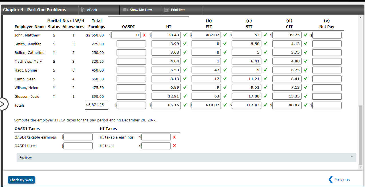 Item Figure 1.9 The names of the employees of Hogan Thrift Shop
