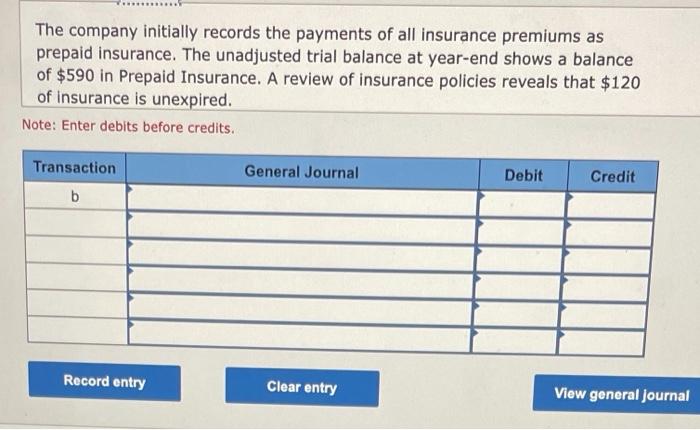 adjusting journal entries, as needed for the following items. (If no entry