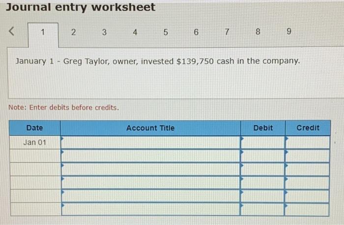 for each transaction and identify the financial statement impact of each entry.