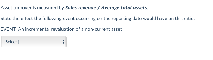 c) No change ROA (return on assets) is measured by Earnings before