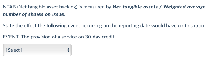 following event occurring on the reporting date would have on this ratio.