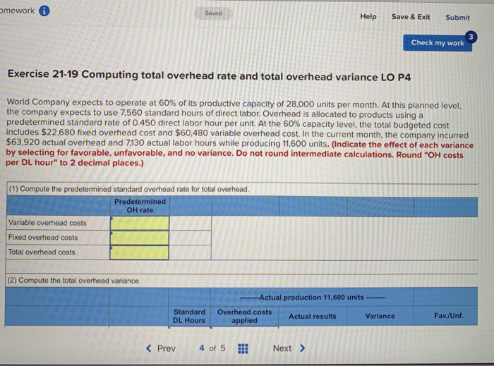 mework 0 Help Save & Exit Submit Check my work Exercise
