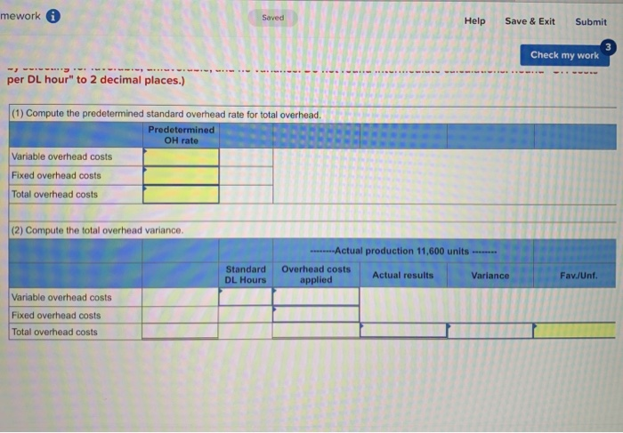 21-19 Computing total overhead rate and total overhead variance LO P4 World