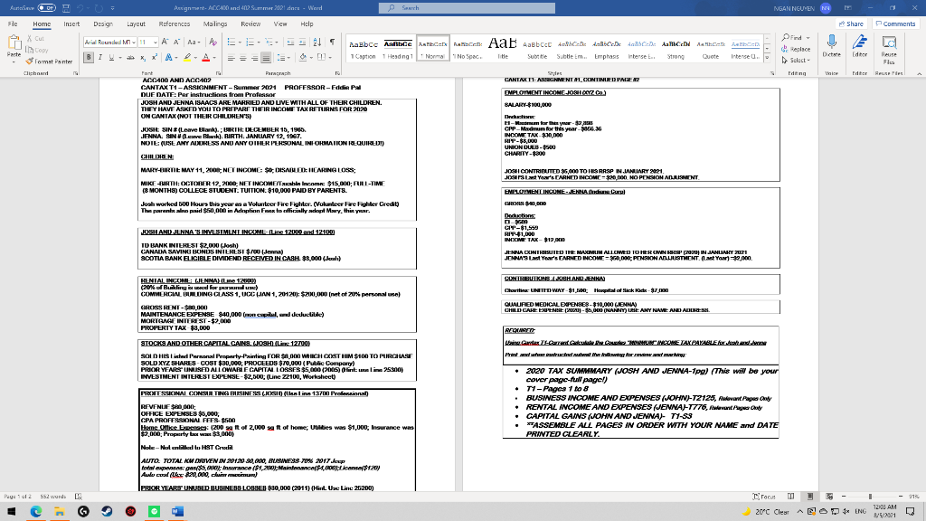 Are r Aurignment-ACCA and Summer - Word e Saarch NGAN NGUYEN