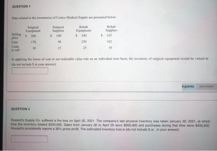 intermediate accoutning- chapter 9 QUESTION 1 Data related to the inventories of