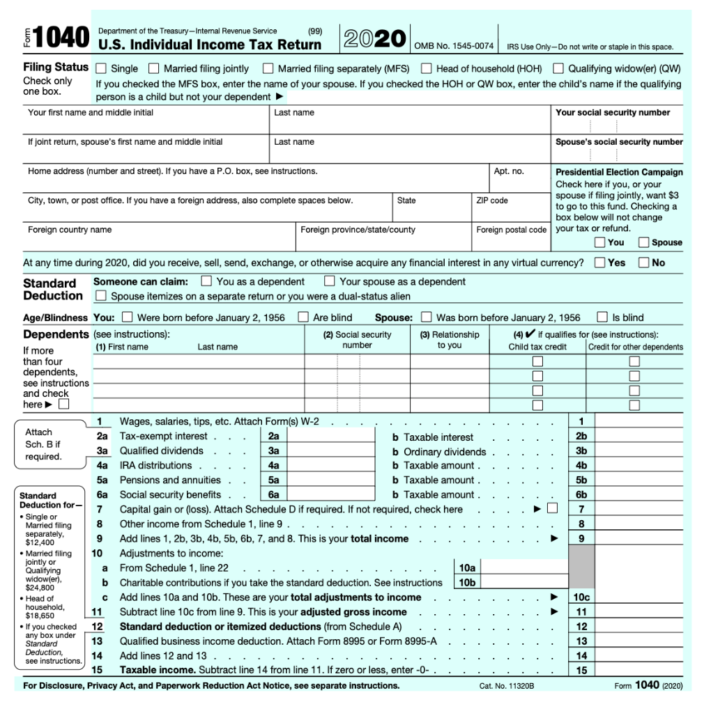 Note: This problem is for the 2020 tax year. Devon Bishop, age