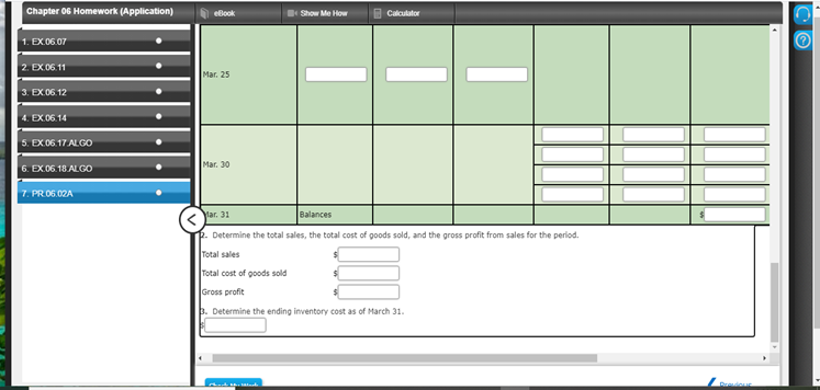 Check My Work Next Progress: 1/7 items Chapter 06 Homework (Application) 1.