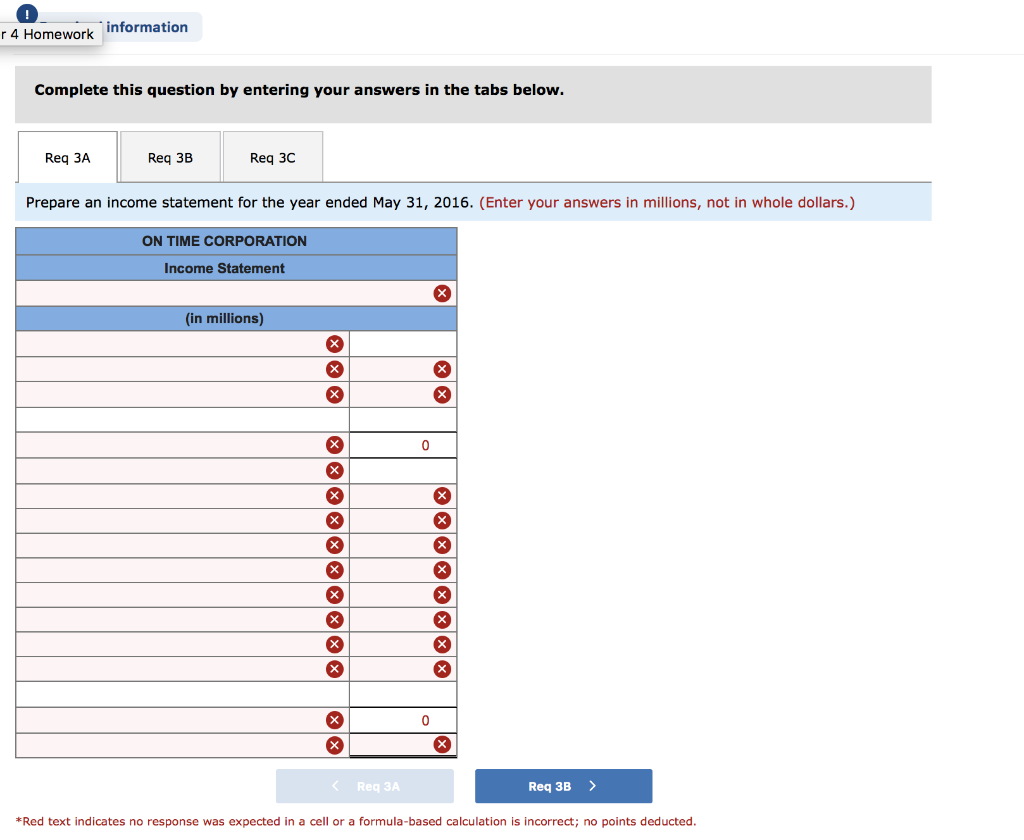 to be deducted should be indic a minus sign.) ON TIME CORPORATION