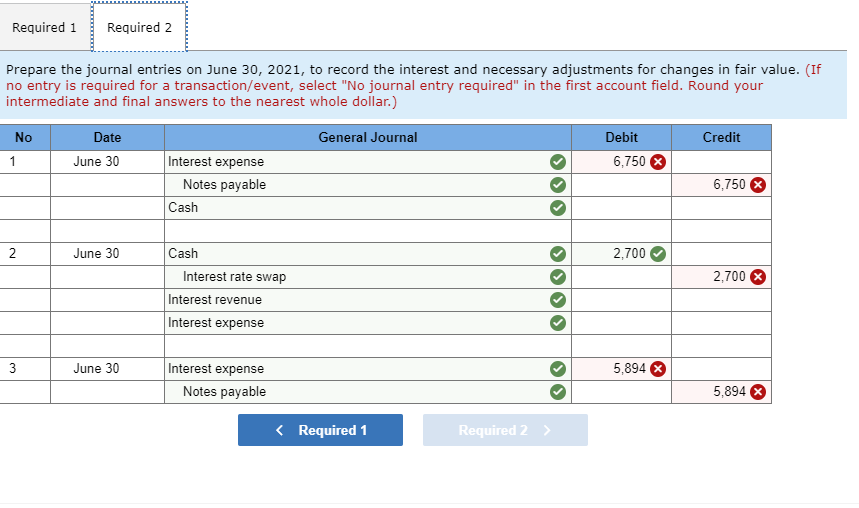 Exercise A-6 (Algo) Derivatives; interest rate swap; fixed-rate debt; fair value change
