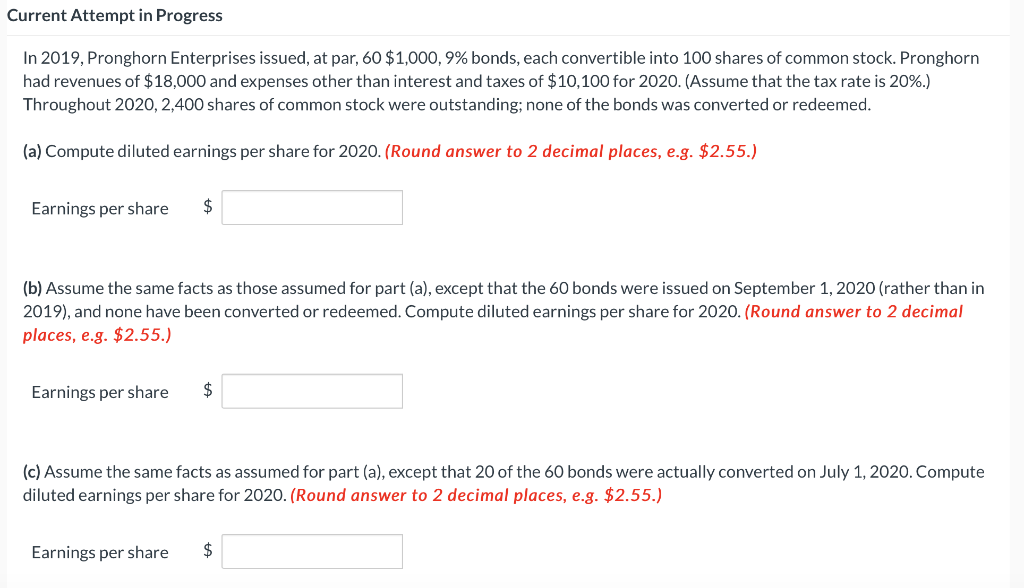  Current Attempt in Progress In 2019, Pronghorn Enterprises issued, at par,