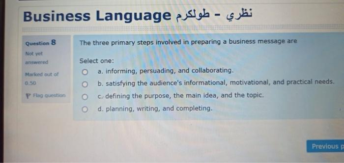 providing the right information to your audience in the right format? Question