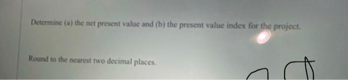 project has an estimated life of 4 years and no ape The