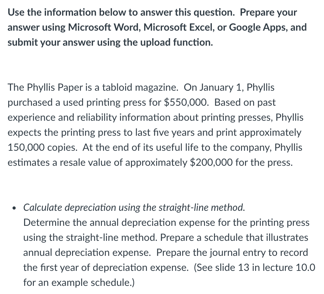 Use the information below to answer this question. Prepare your answer