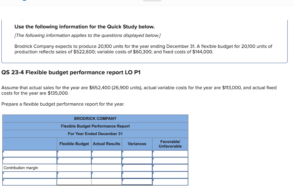 [The following information applies to the questions displayed below.) Brodrick Company expects