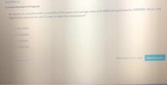 please help View Policies Current Attempt in Progress On January 1, a